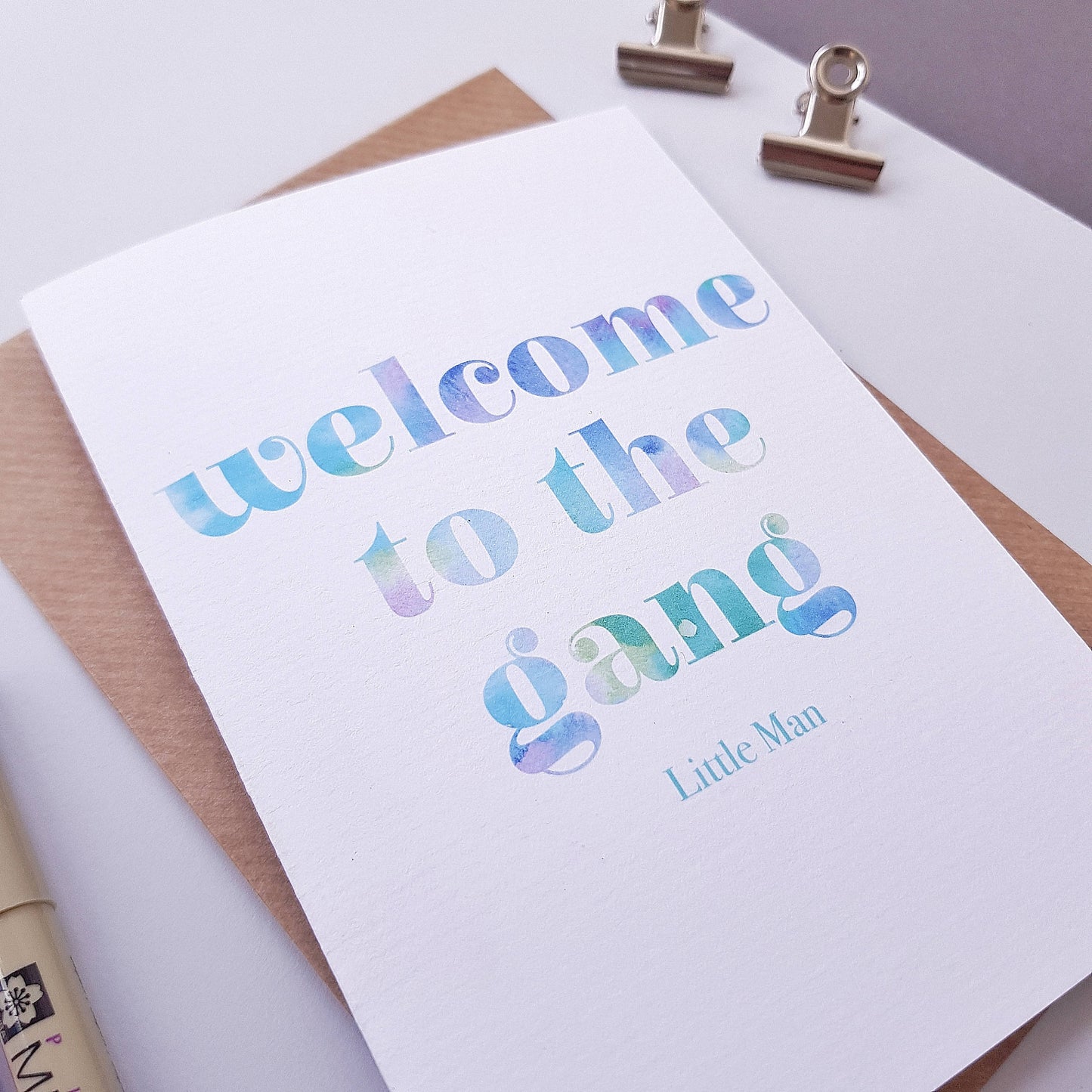 Welcome to the gang | New Baby Boy Card | Newborn | Personalised Card