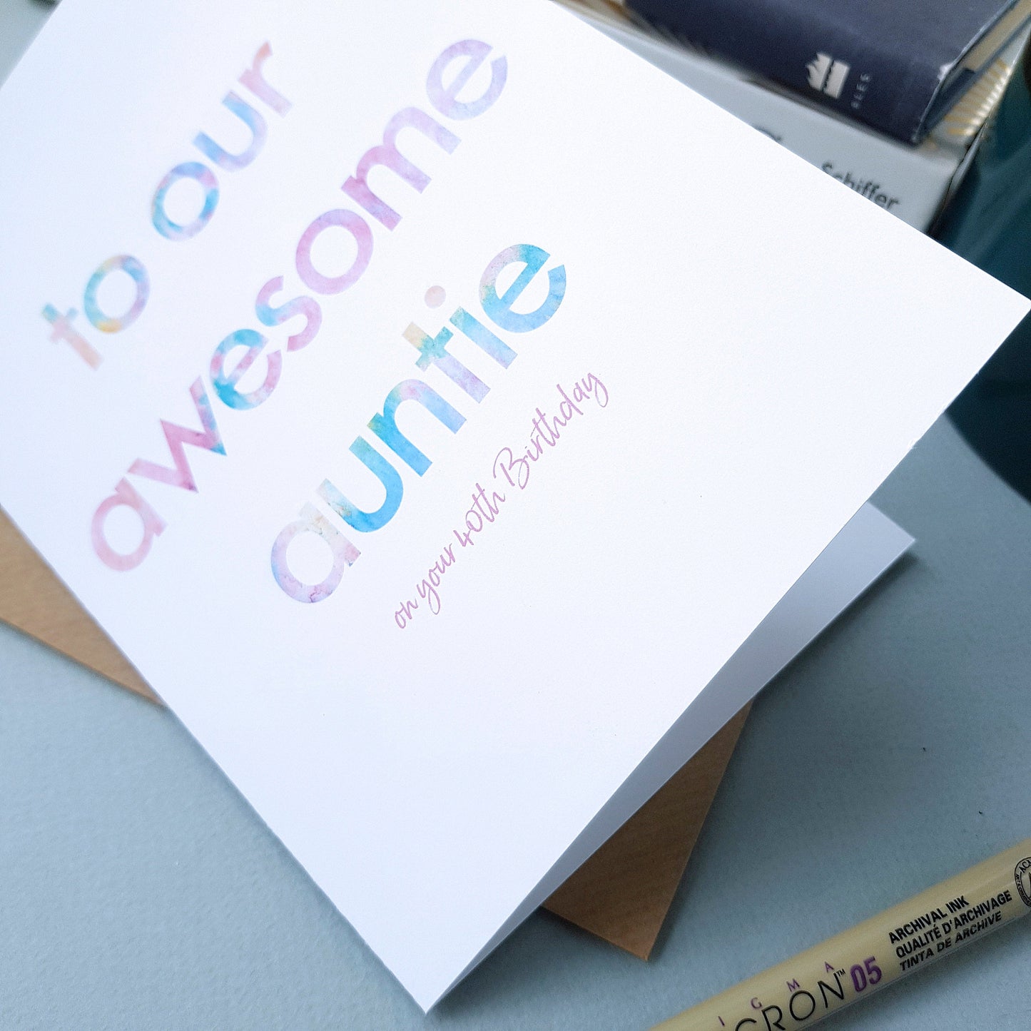 Awesome Auntie - Personalised Birthday Card