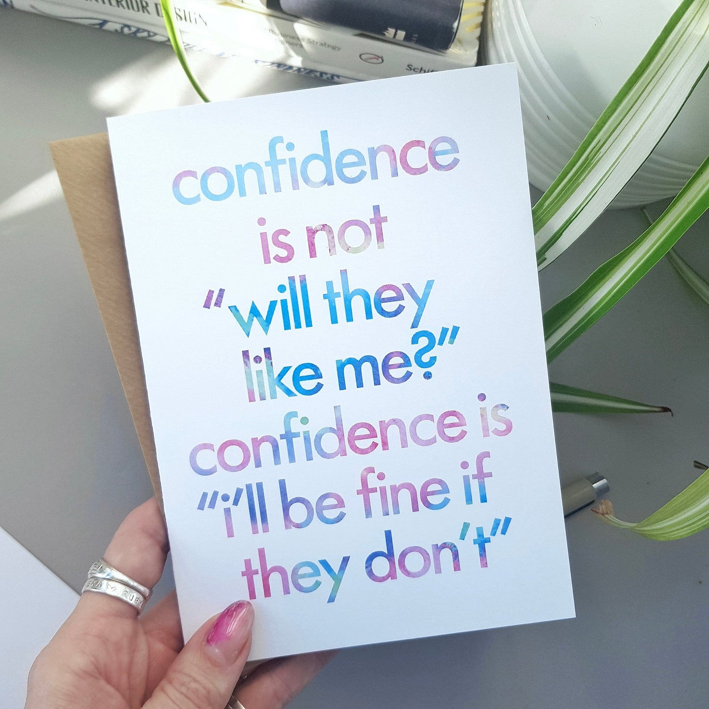 Good Luck Card - Friendship - Birthday Card for a friend - New Job - A6 card with kraft envelope - positive quote