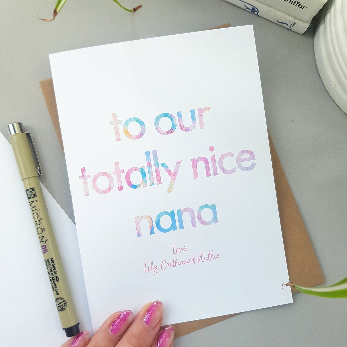 Totally Nice Nana Personalised Mother's day Card | Also available - Nanna, Nan, Nanny