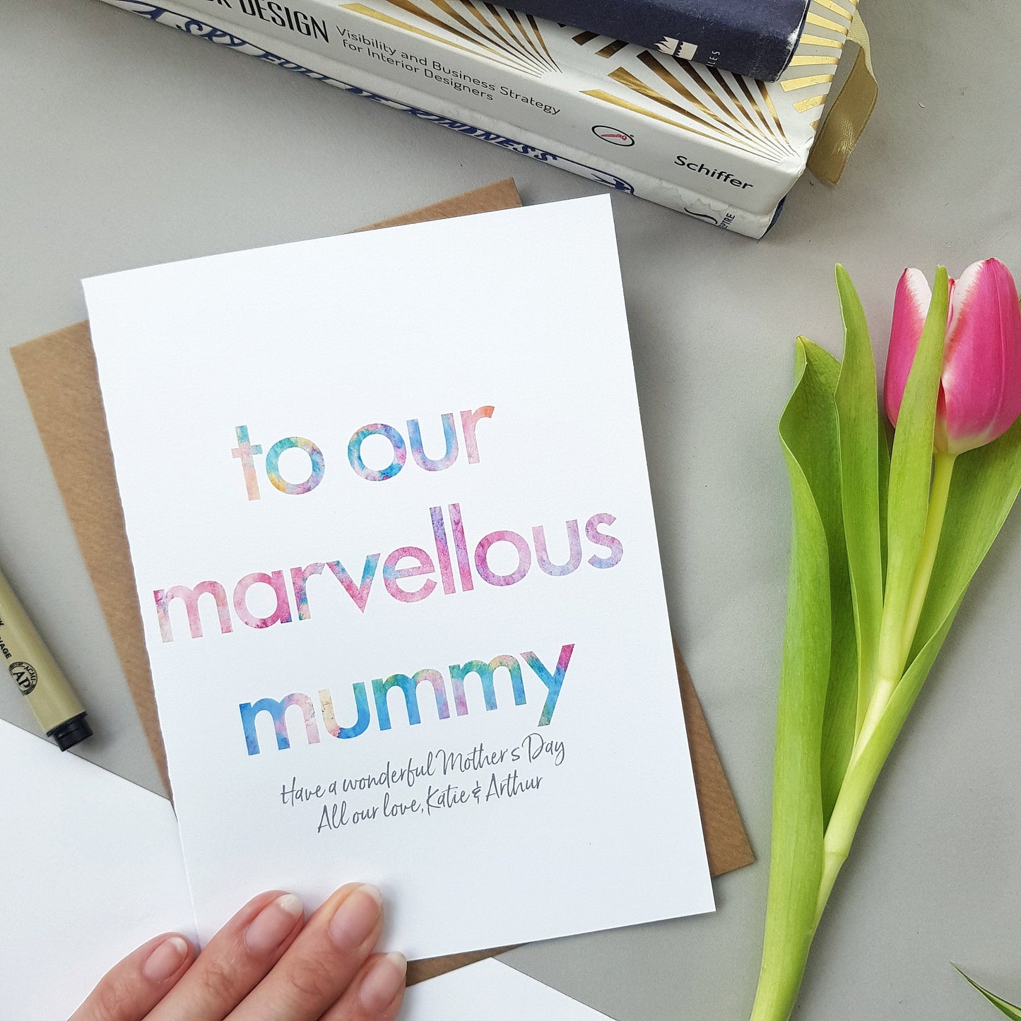 Mother’s Day Card for a Marvellous Mummy | Personalised card for mum, mam, mummy or mammy