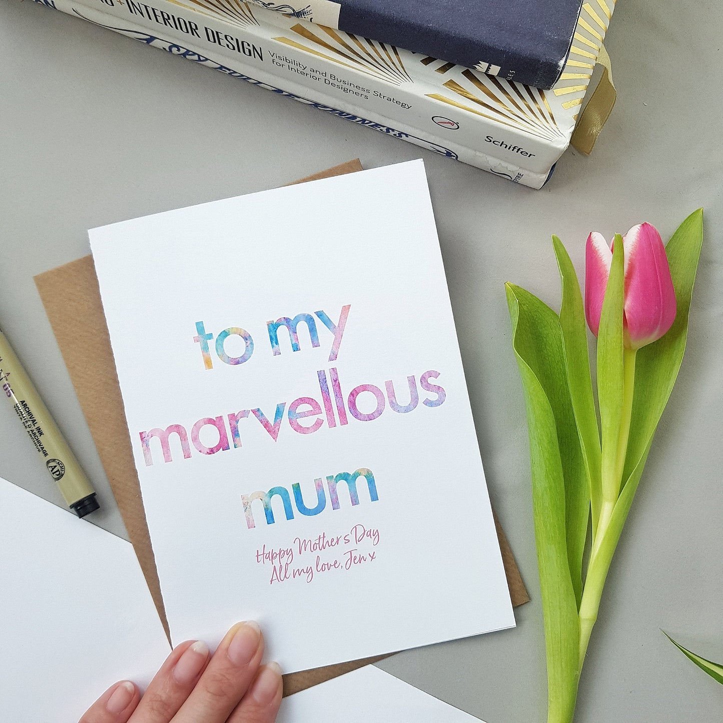 Mother’s Day Card for a Marvellous Mummy | Personalised card for mum, mam, mummy or mammy