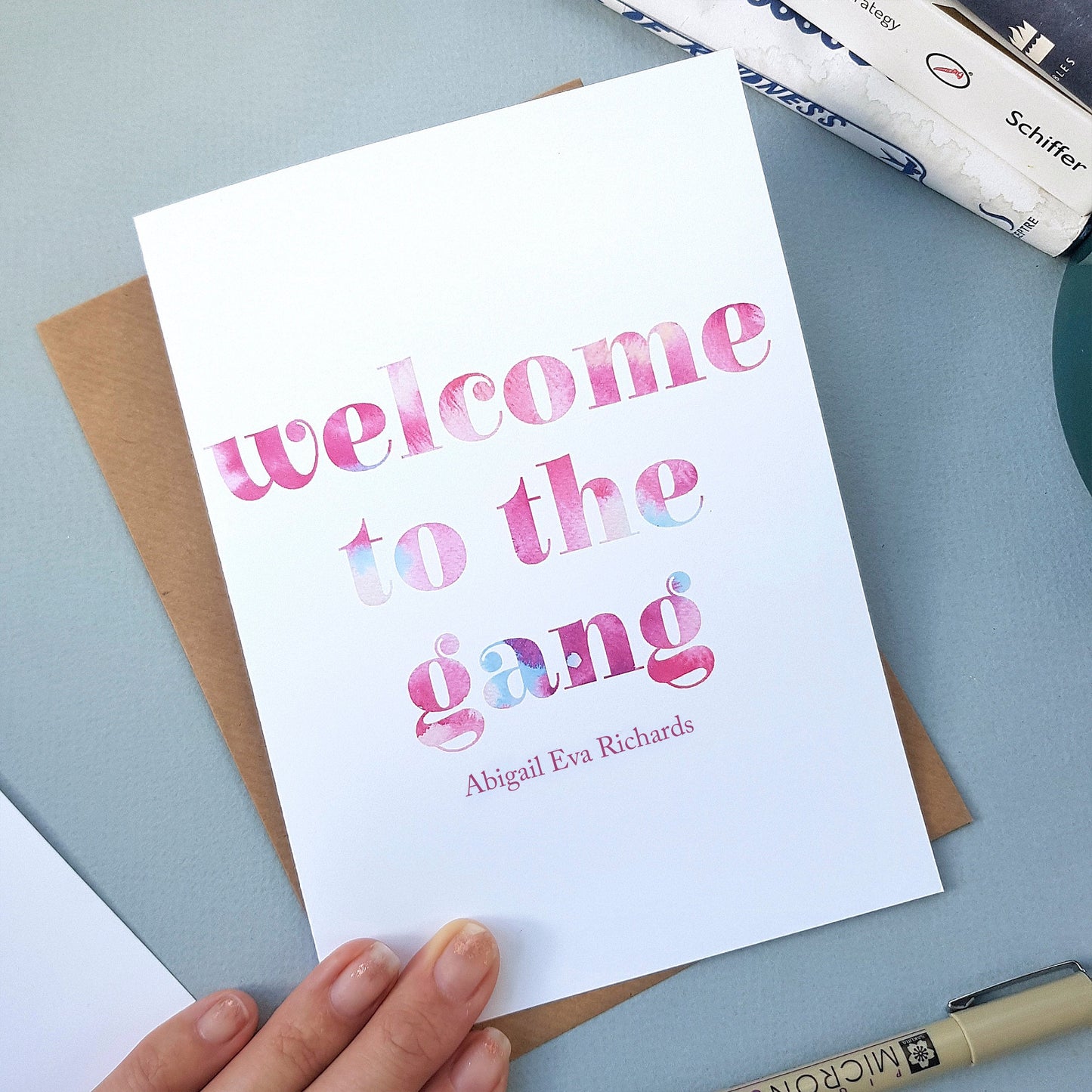 Welcome to the gang | New Baby Girl Card | Newborn | Personalised Card