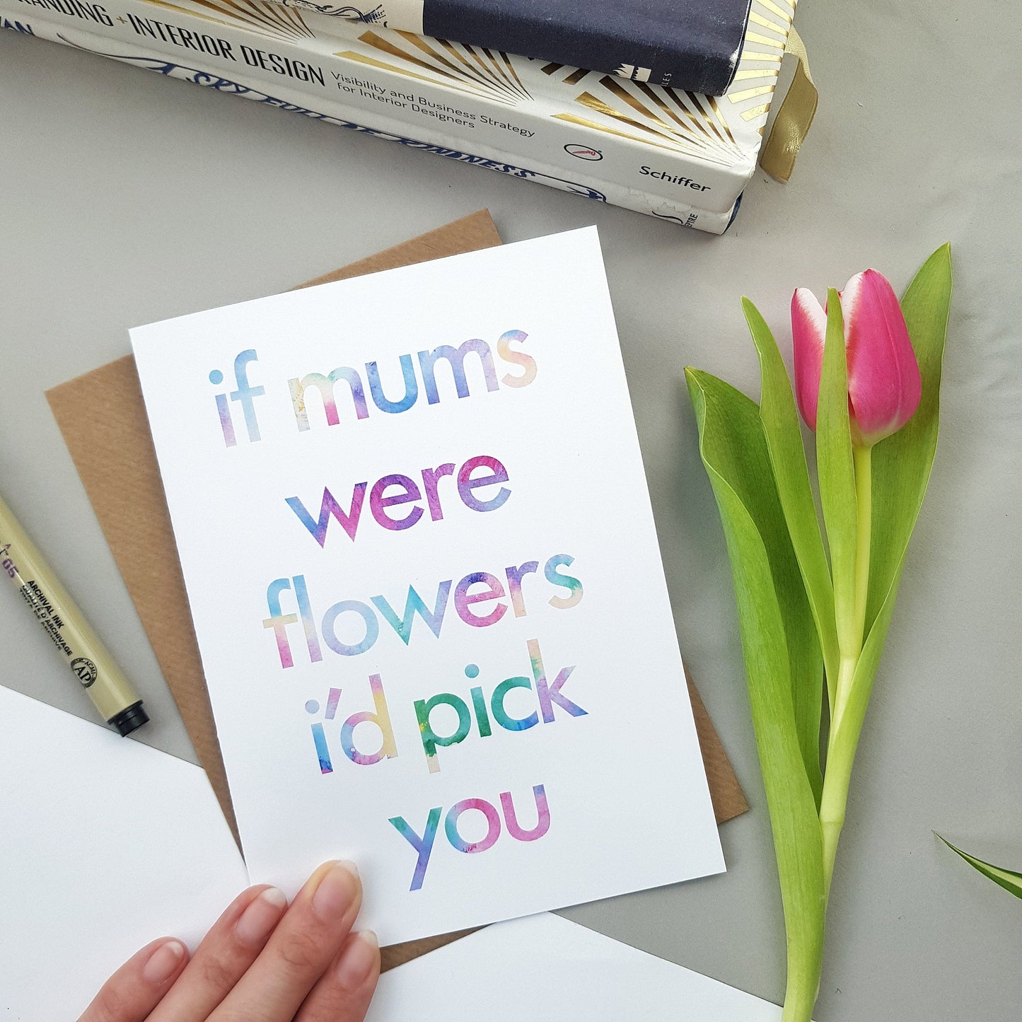 Mother's Day Card for mum or mam | If Mums were flowers i'd pick you