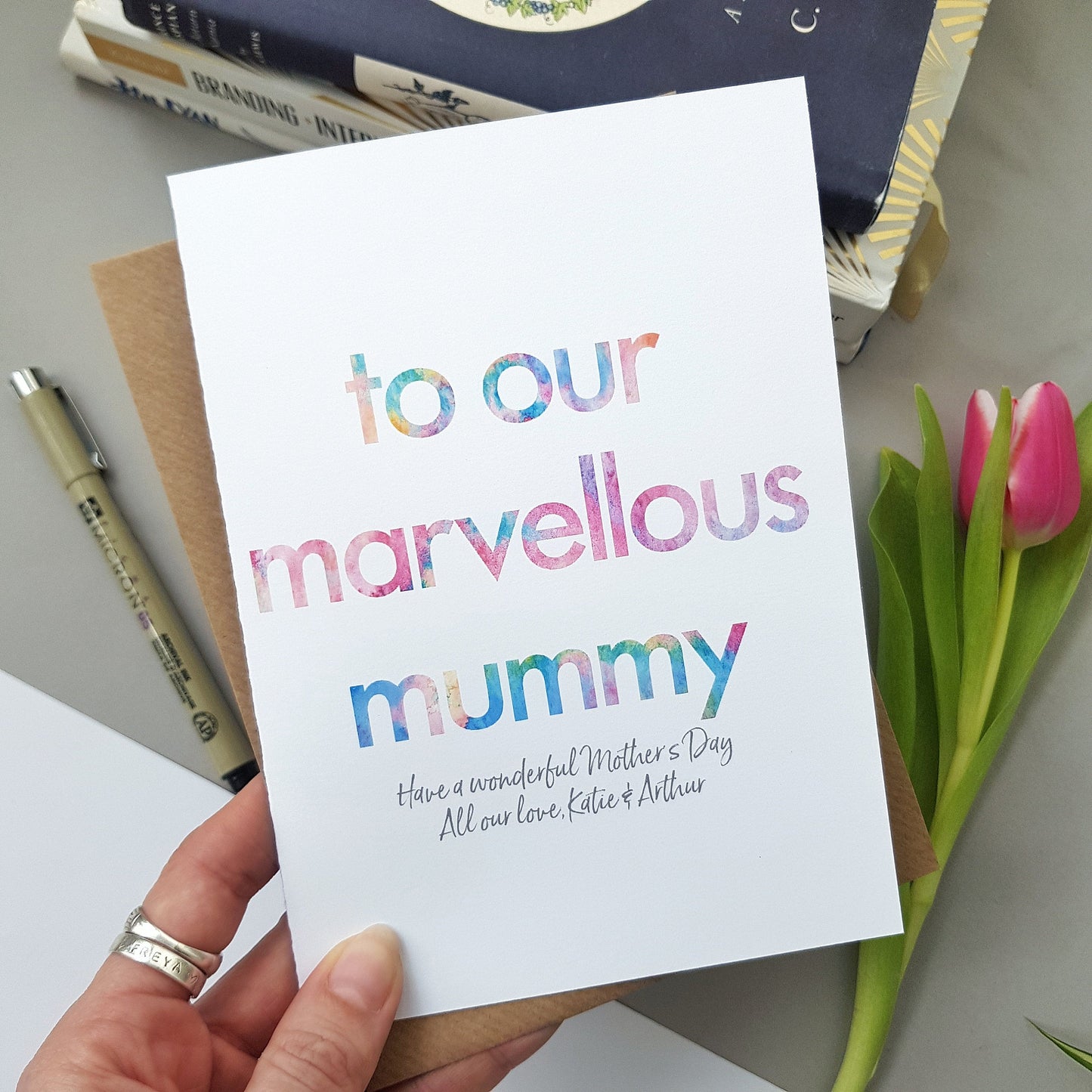 Mother’s Day Card for a Marvellous Mummy | Personalised card for mum, mam, mummy or mammy