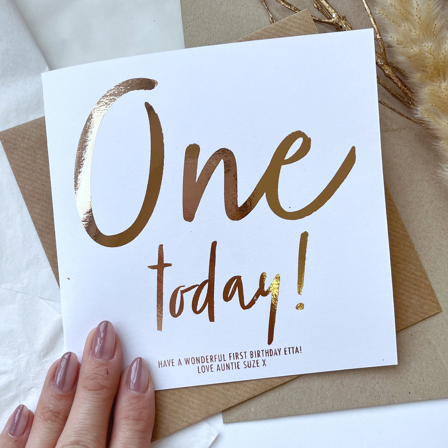 One Today! Personalised First Birthday Card