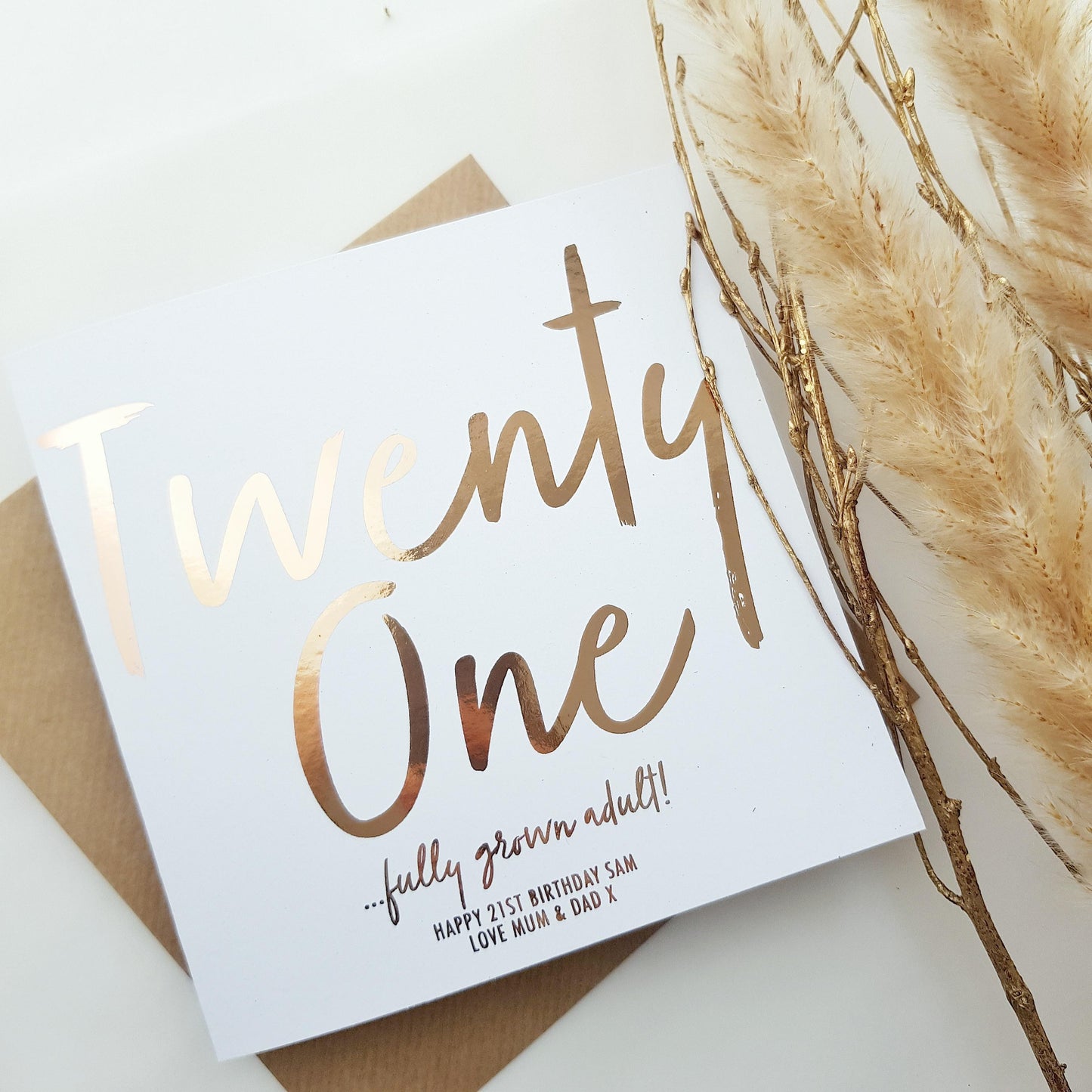 ‘Twenty One…Fully Grown Adult’  21st Birthday Card