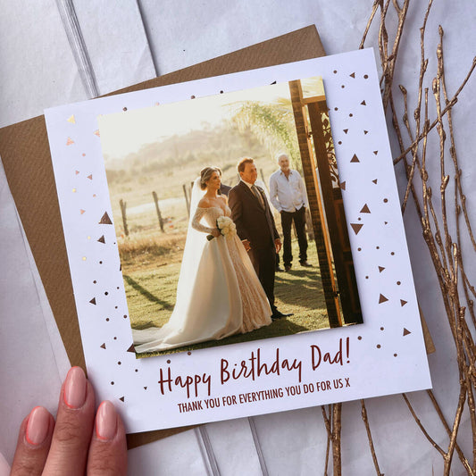 Personalised Birthday Photo Card For Dad