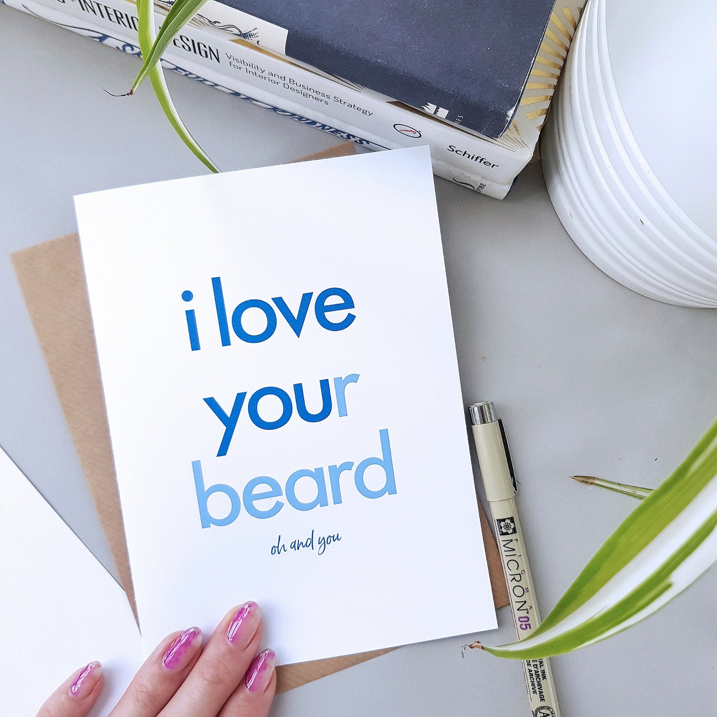I love your beard | Valentine's Day card for boyfriend or husband | Great card for your bearded, hipster boyfriend, husband, beard lover