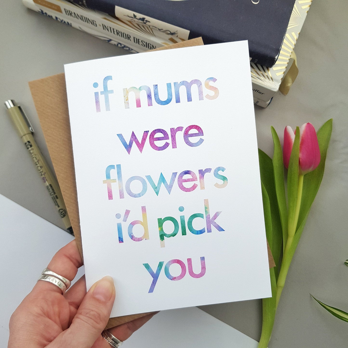 Mother's Day Card for mum or mam | If Mums were flowers i'd pick you